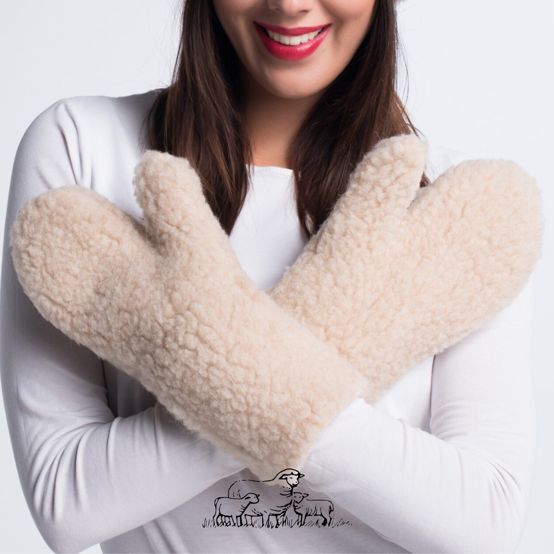 fluffy handschuh Wollhandschuhe Hands Inside the Cloud – Sheep Sisters
