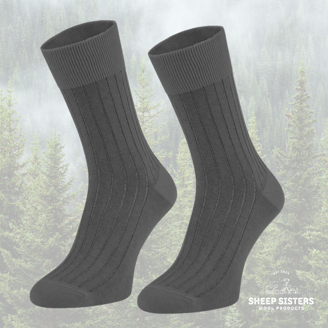 94% Merino Wool Feather Socks - Gray