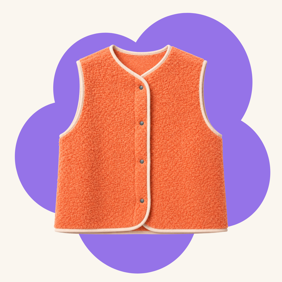 Aura Wool Vest Orange