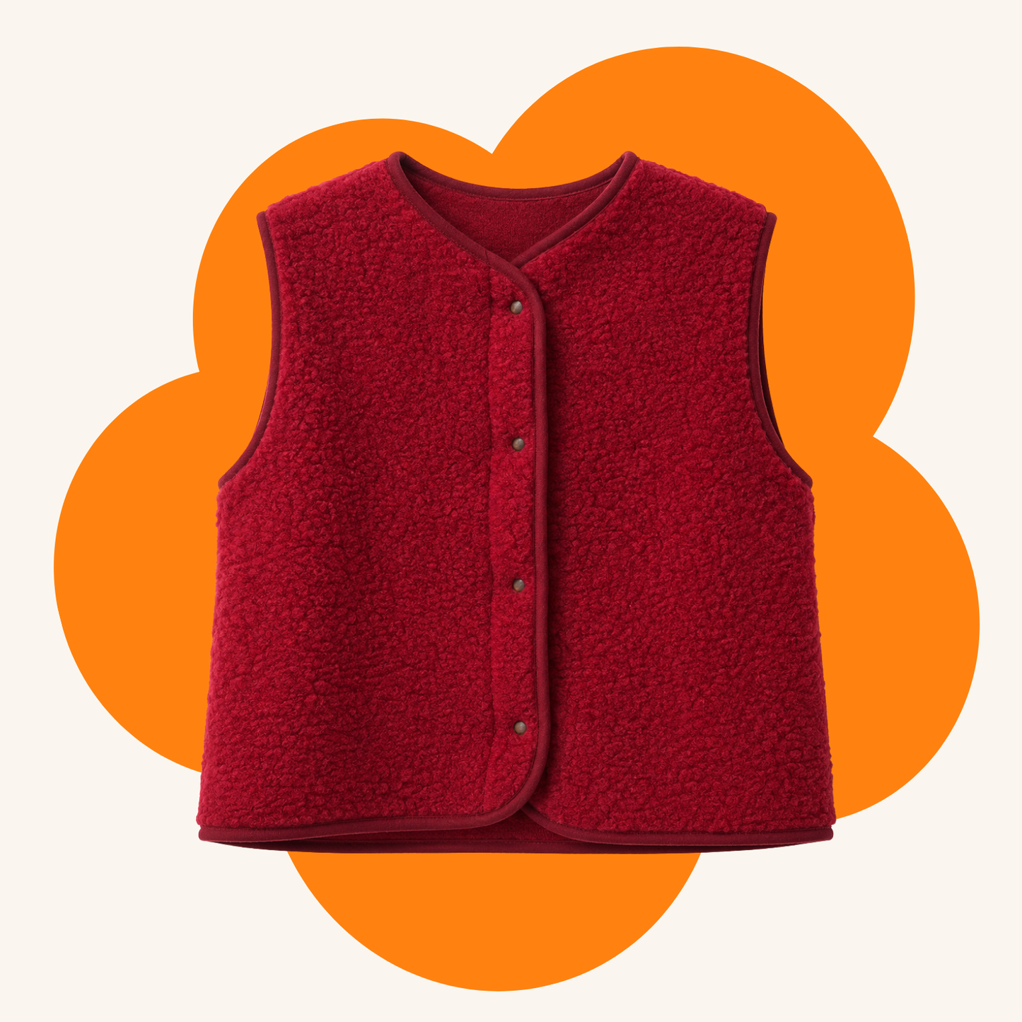 Aura Wool Vest Pomegranate Red