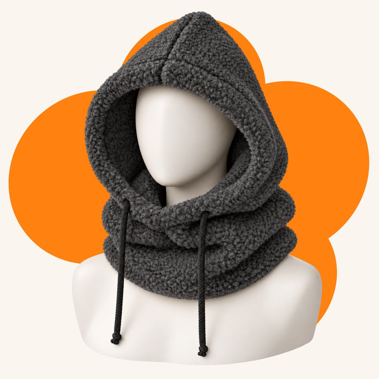 Merino Hood Alba - Graphite