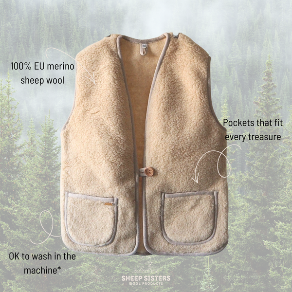 Zephyr Wool Vest Beige – 100% Merino for Everyday Adventures