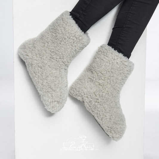 Long Cloud Slippers Grey