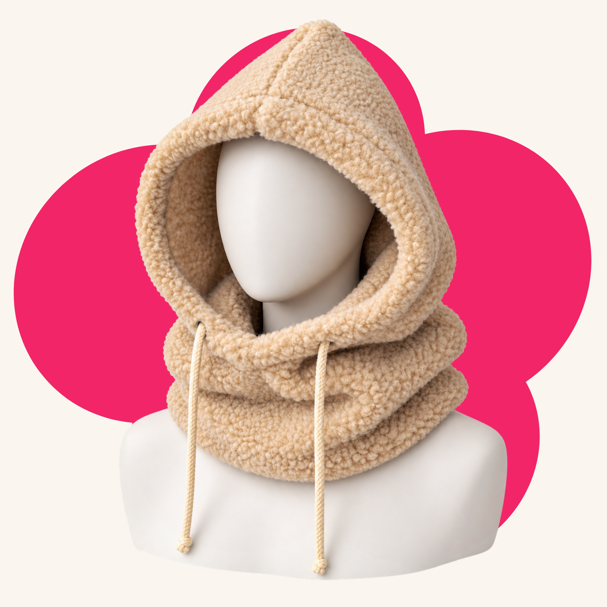 Merino Hood Alba - Beige