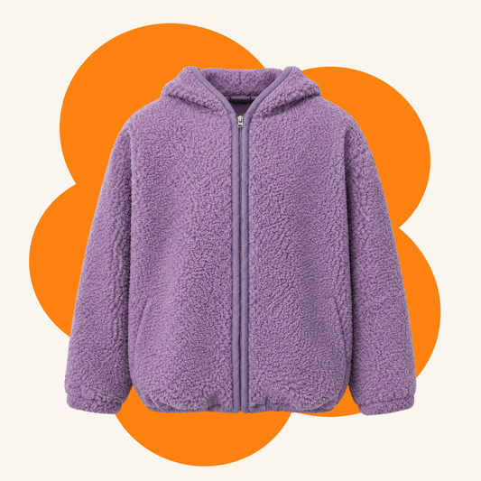 Lumi Merino Wool Bomber Jacket - Lila